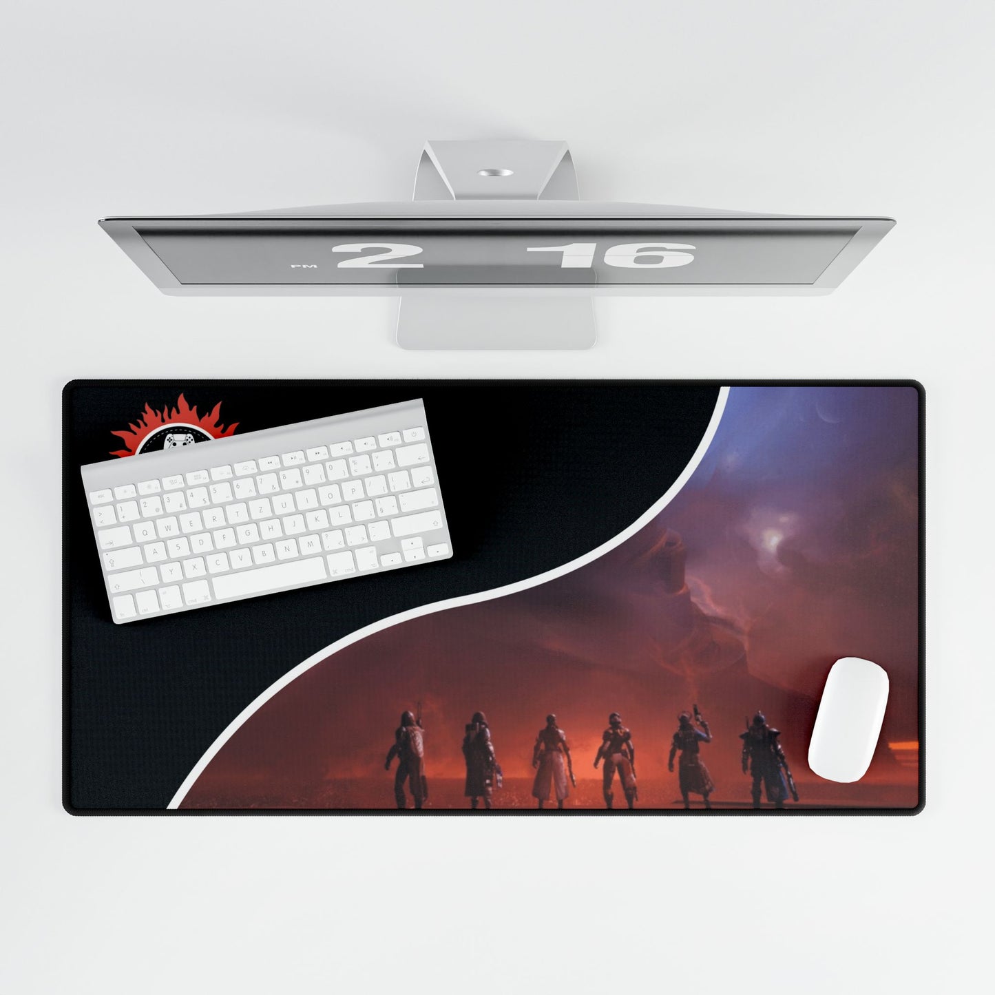 Blazing Heroes Gaming Desk Mat - Large Mouse Pad for Gamers