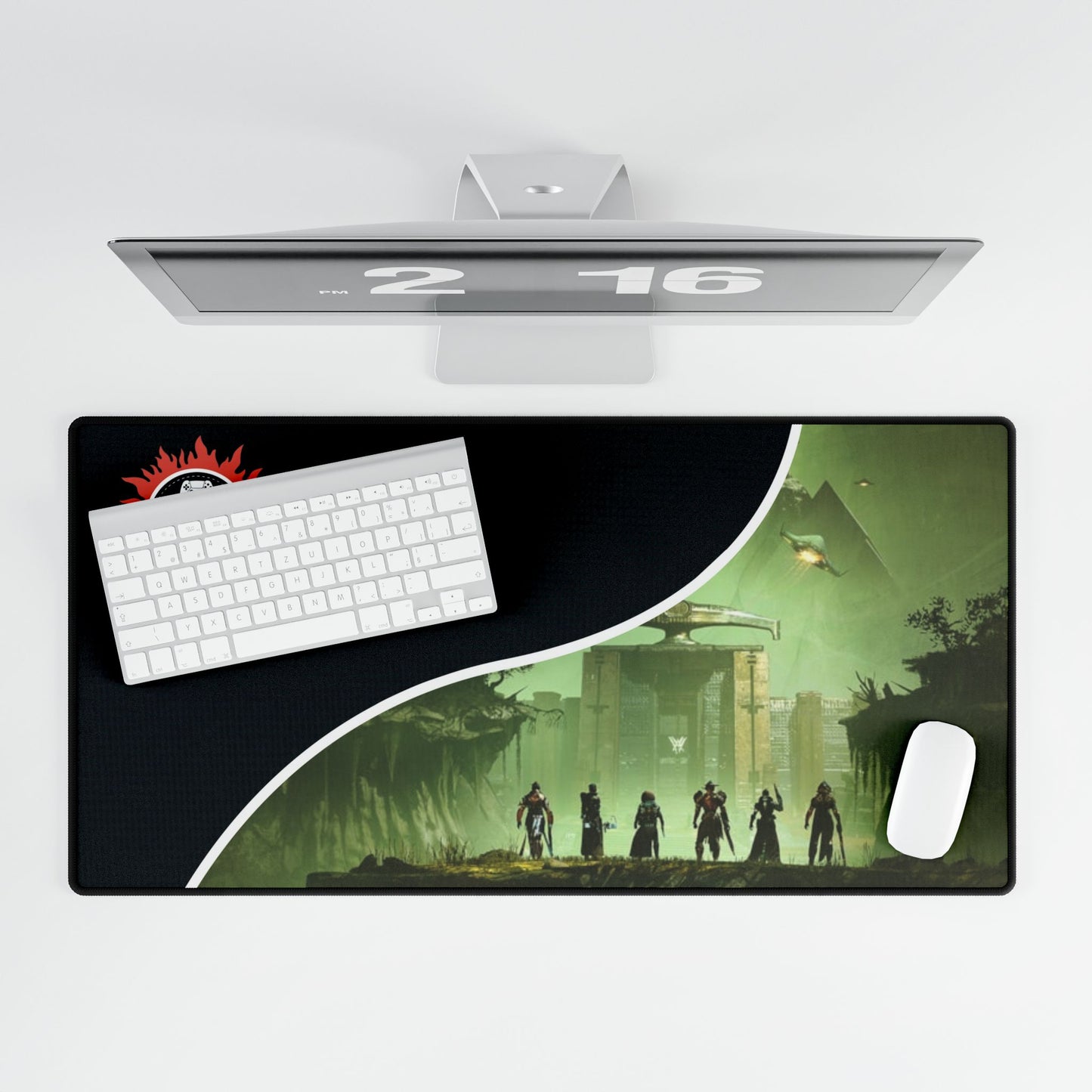 Gaming Desk Mat - Epic Adventure Theme with Logo
