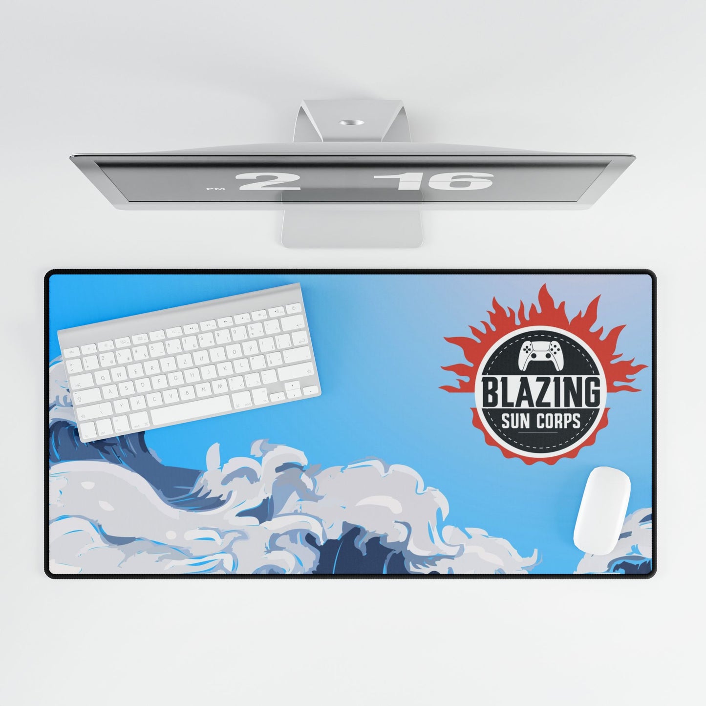 Custom Gaming Desk Mat - Blazing Sun Corps, Large Mouse Pad, Office Decor, Gamer Gift, Personalized Play Area