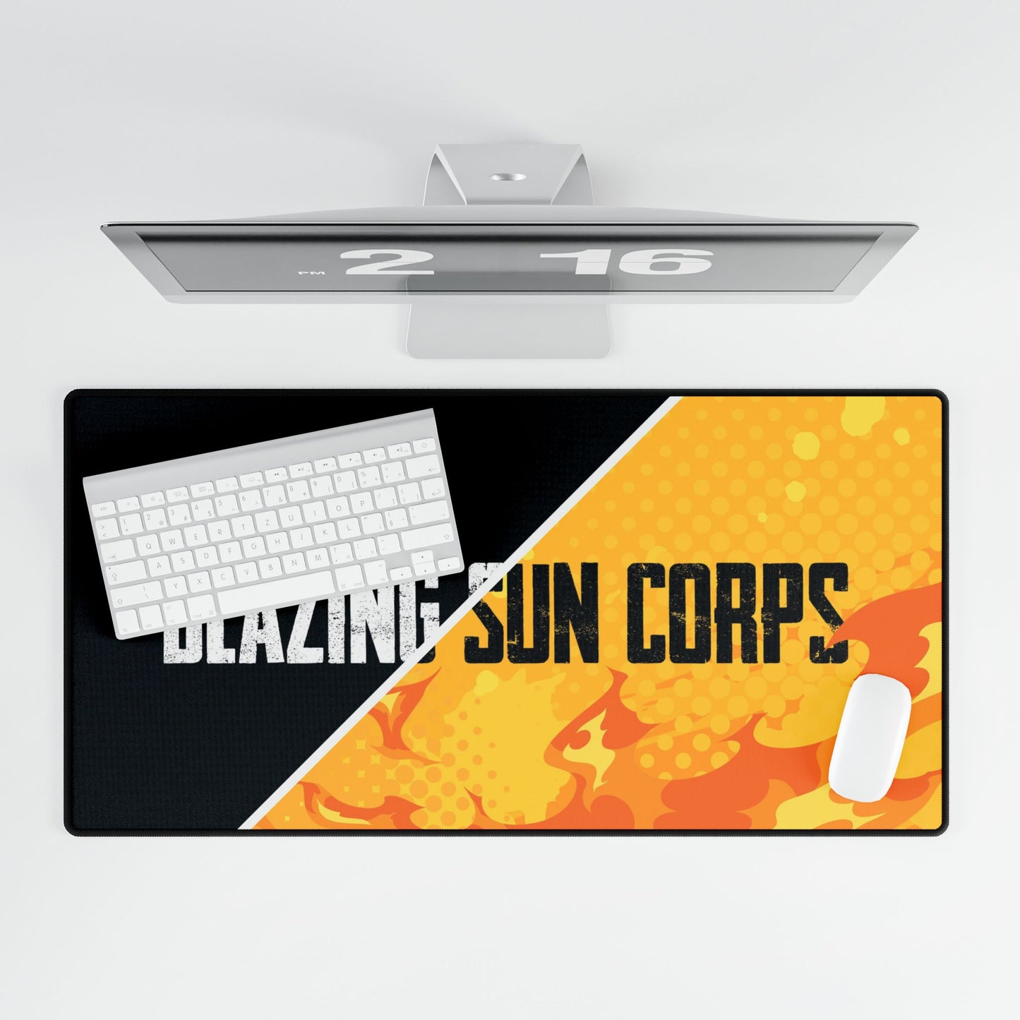 Blazing Sun Corps Desk Mat, Gamer Mouse Pad, Office Decor, Desk Accessory, Customizable Desk Mats