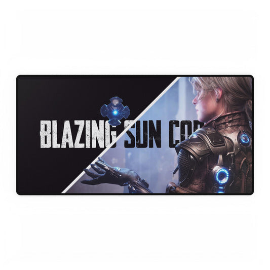 Blazing Sun Code Gaming Desk Mat, Large Mouse Pad, Computer Accessory, Gamer Gift, Desk Decor, Office Supply