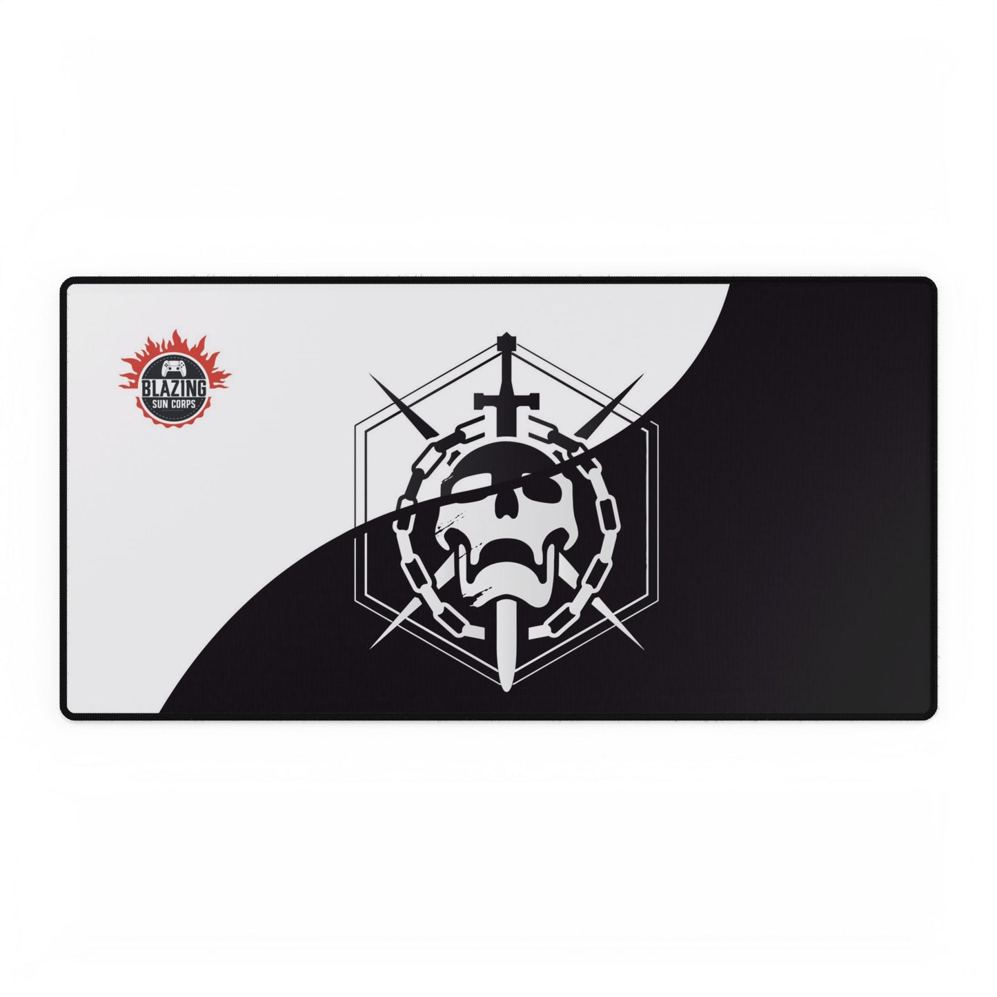 Gaming Desk Mat with Skull Design | Large Black Mouse Pad for Gamers