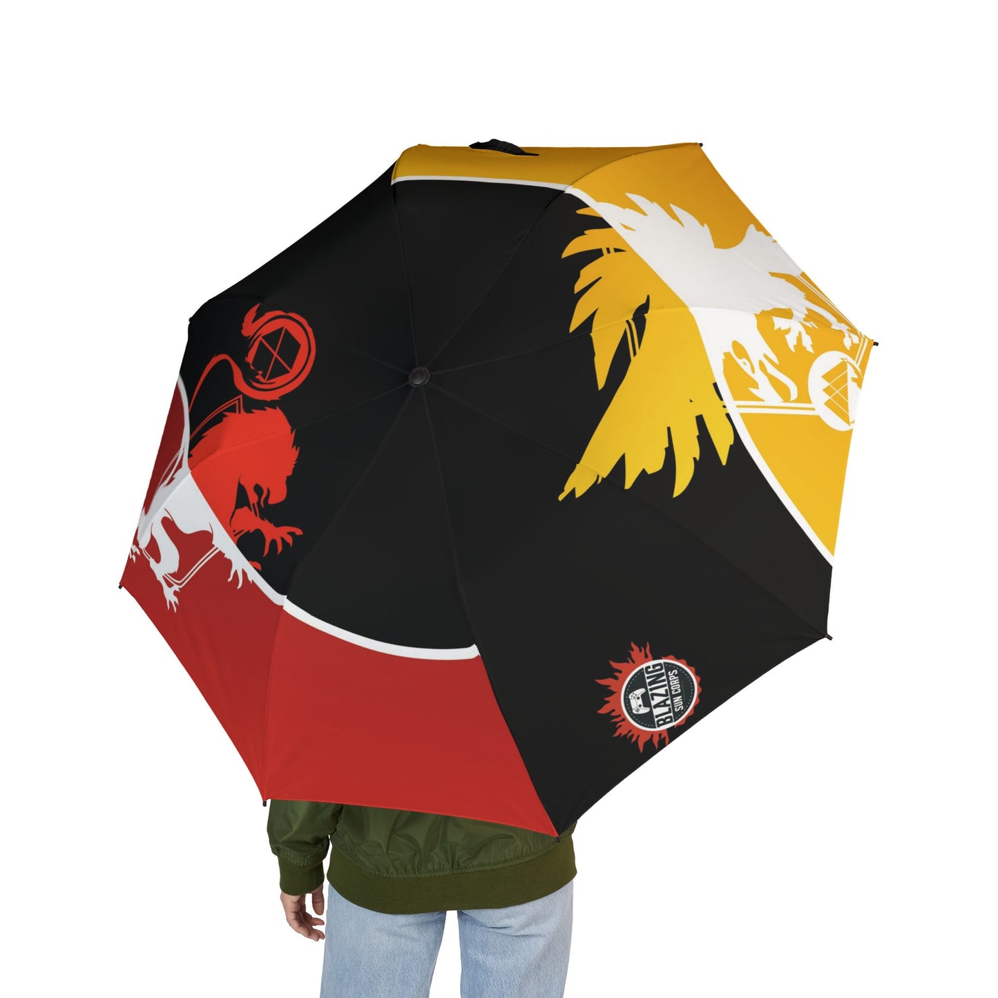 Foldable Umbrella — Lion Crest Compact Semi-Automatic Travel Umbrella