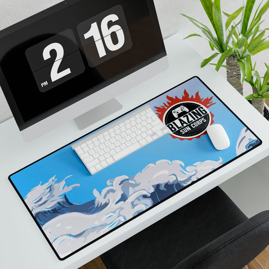 Custom Gaming Desk Mat - Blazing Sun Corps, Large Mouse Pad, Office Decor, Gamer Gift, Personalized Play Area