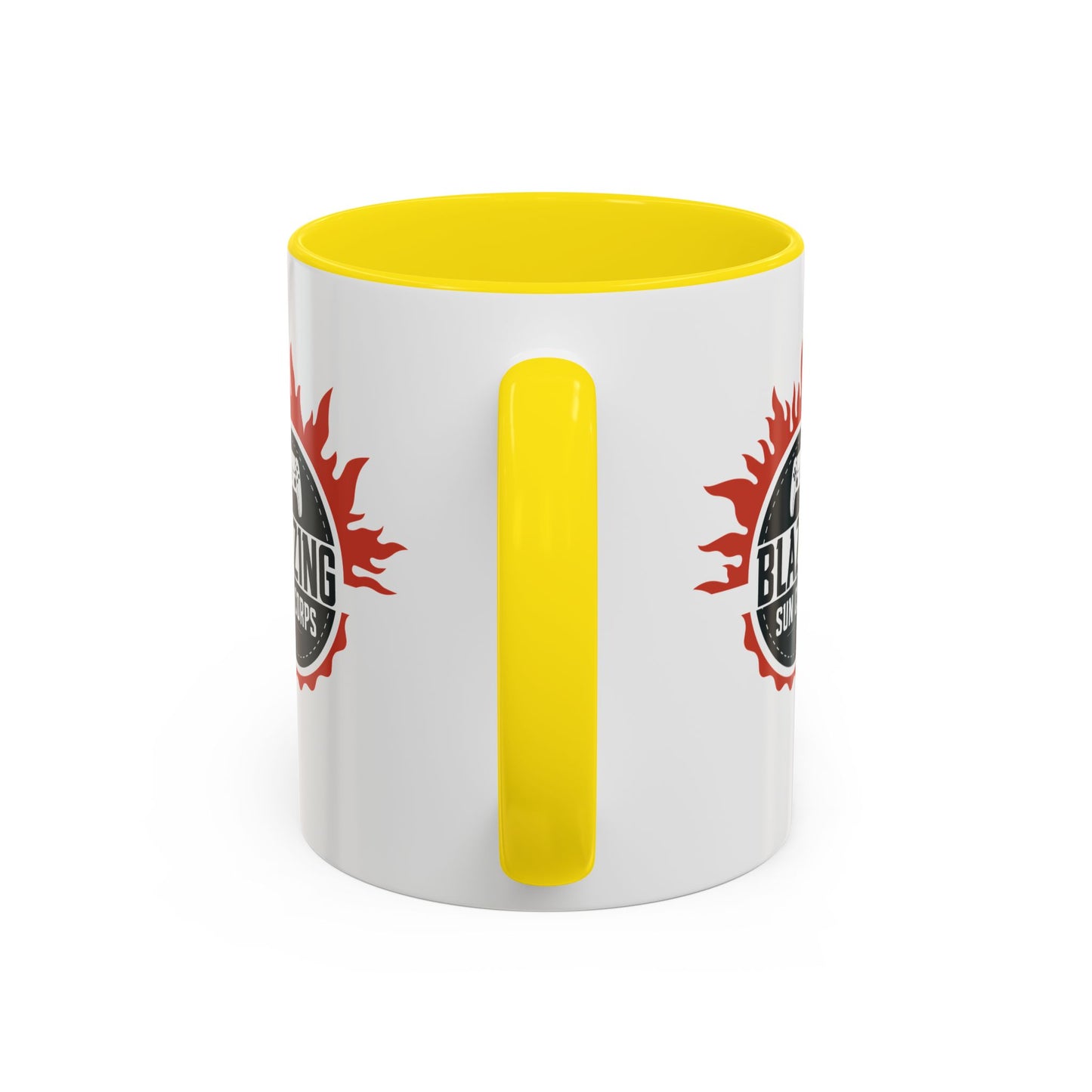 Blazing Sun Corps Accent Coffee Mug – Gamers’ Flame Logo 11/15oz