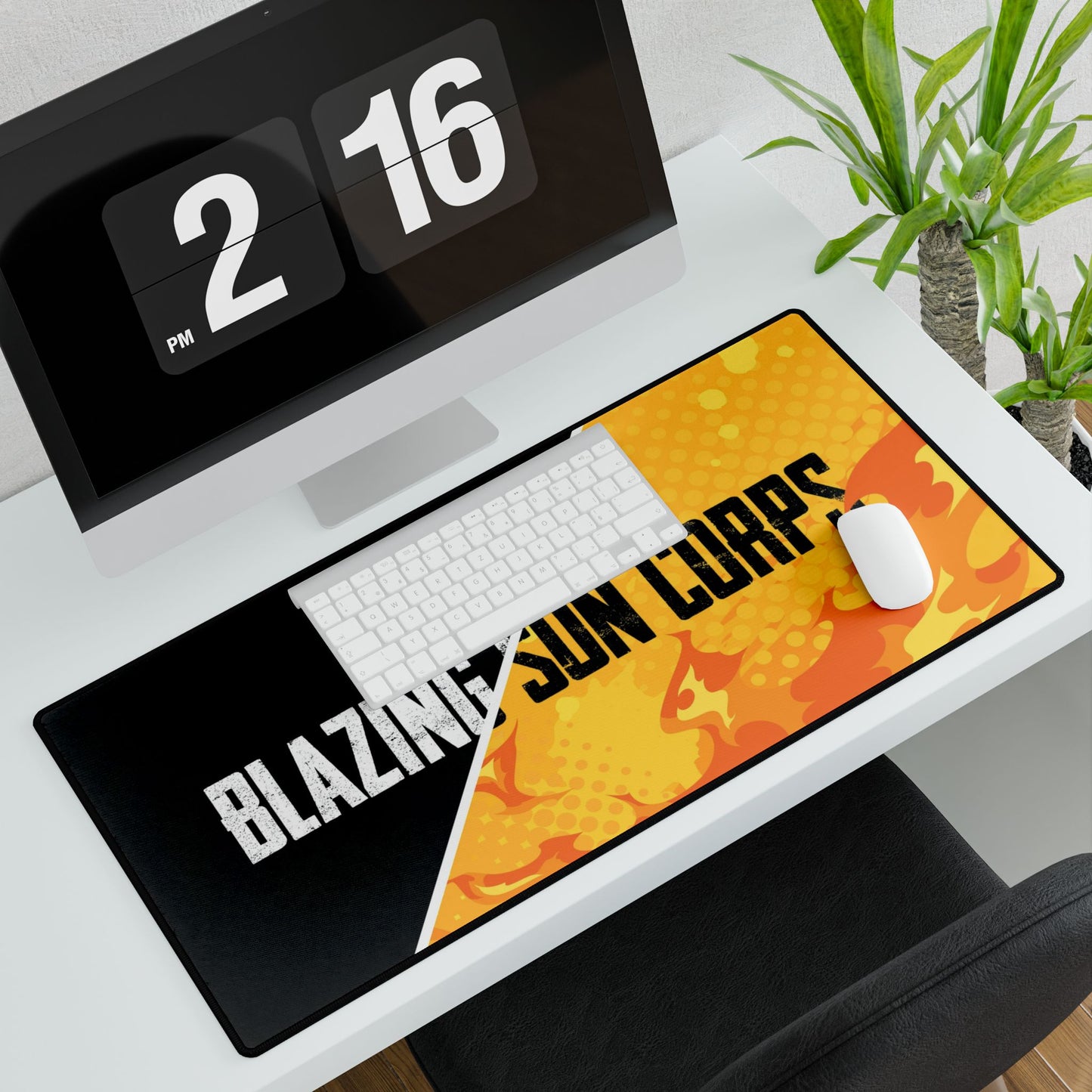 Blazing Sun Corps Desk Mat, Gamer Mouse Pad, Office Decor, Desk Accessory, Customizable Desk Mats