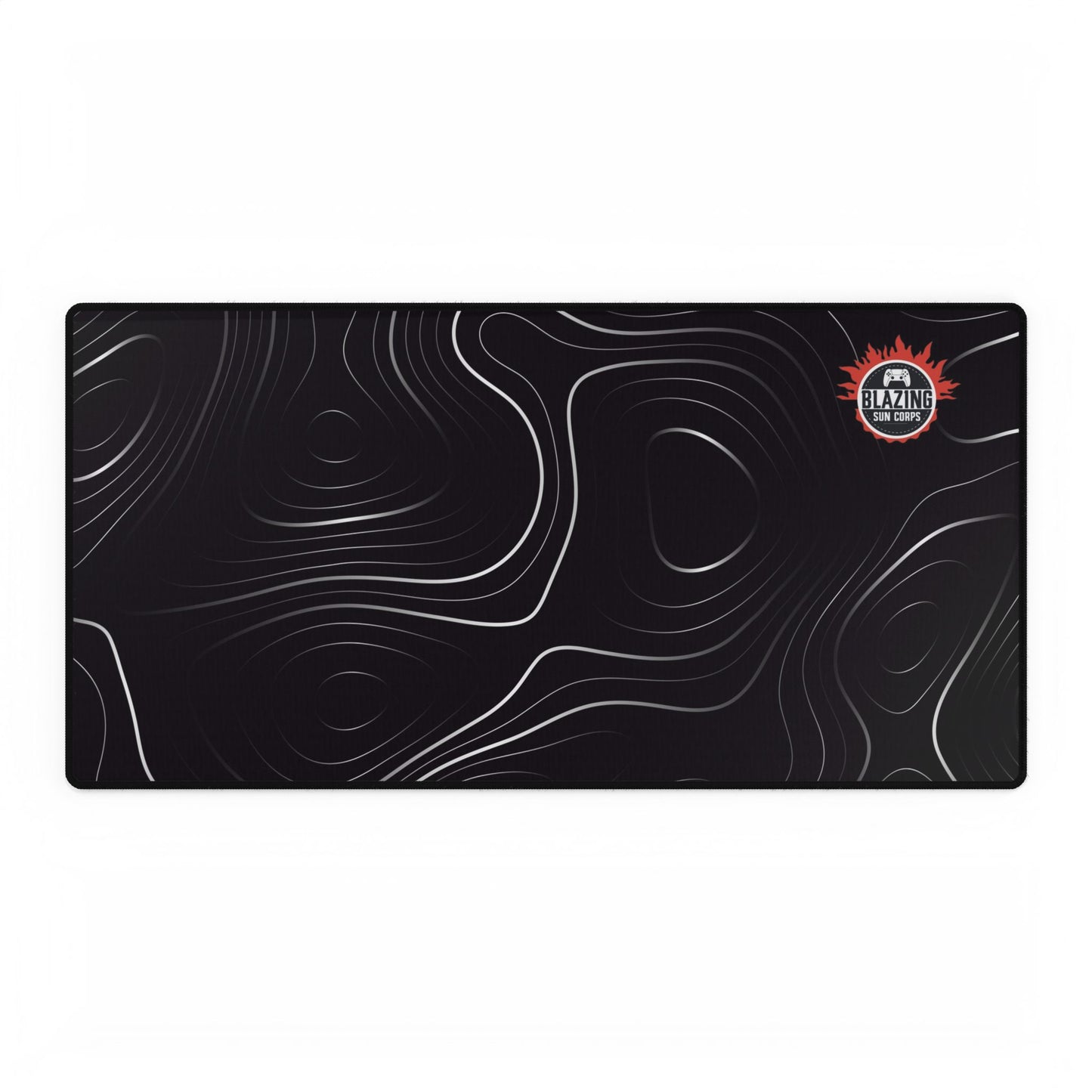Abstract Black Desk Mat for European Home Office