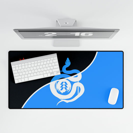 Blue and Black Gaming Desk Mat - Stylish Office Accessory