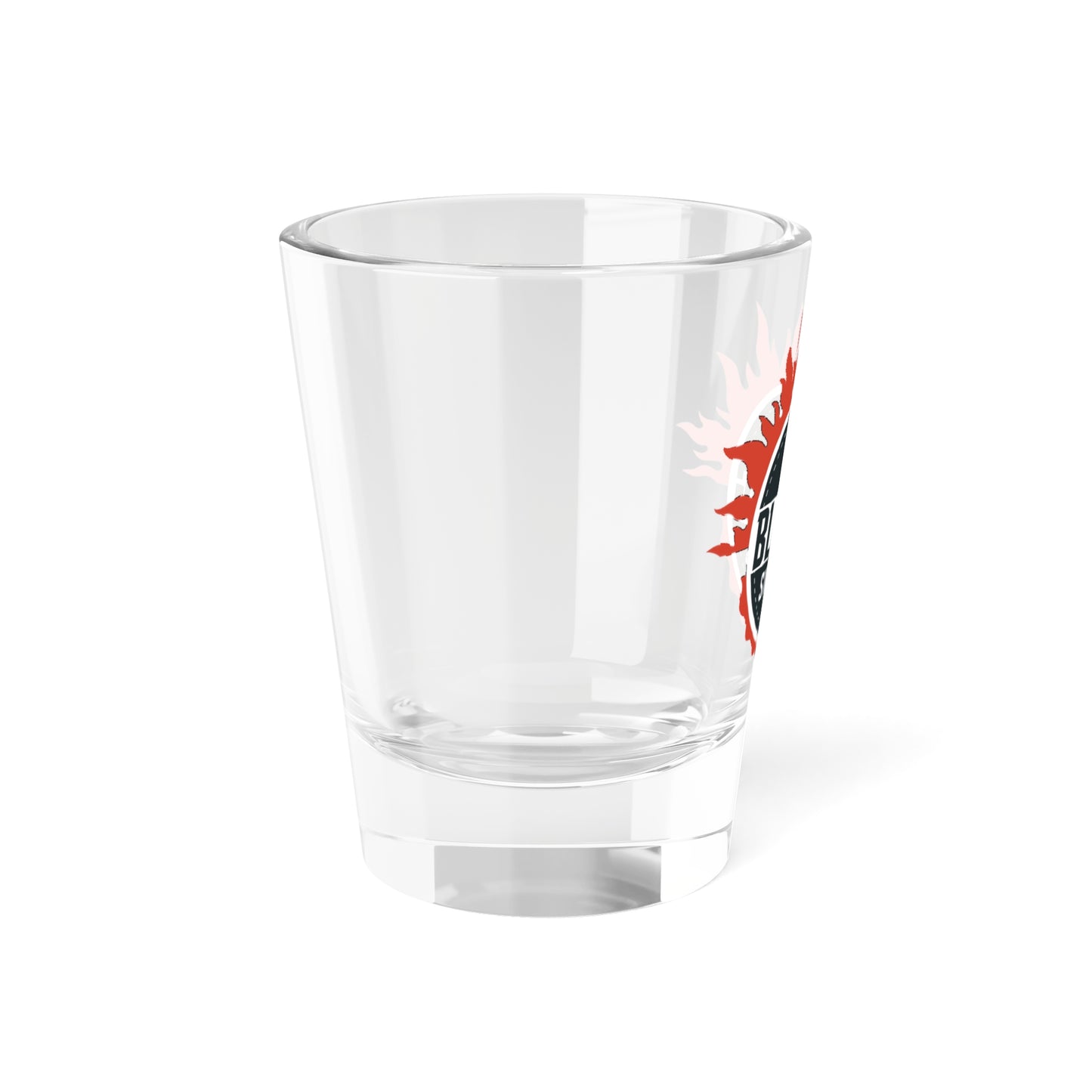 Blazing Sun Corps Shot Glass, Party Favor, Gaming Drinkware, Gift for Gamers, Unique Barware, Entertainment Souvenir