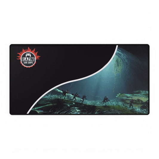 Gaming Desk Mat - Blazing Sun Crew Design, Large Mouse Pad, Perfect for Home Office & Gamers