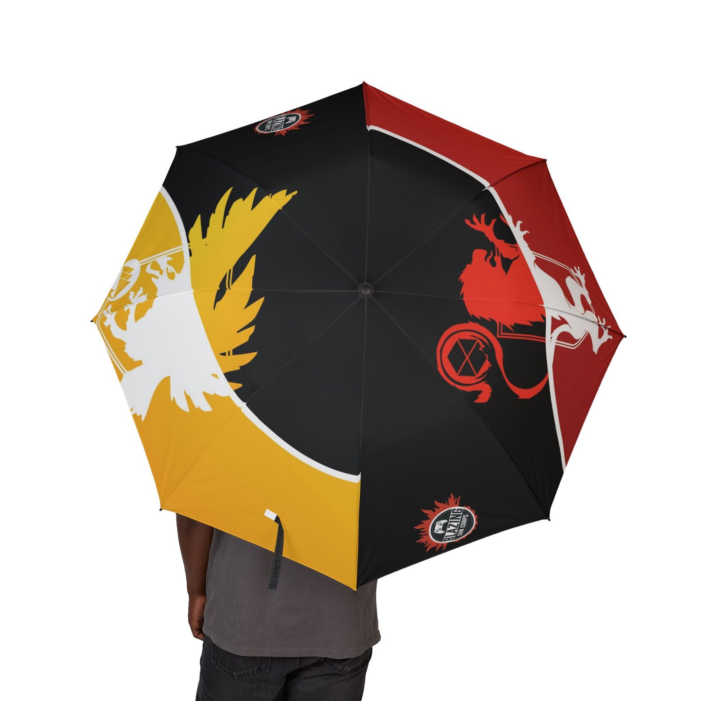 Foldable Umbrella — Lion Crest Compact Semi-Automatic Travel Umbrella