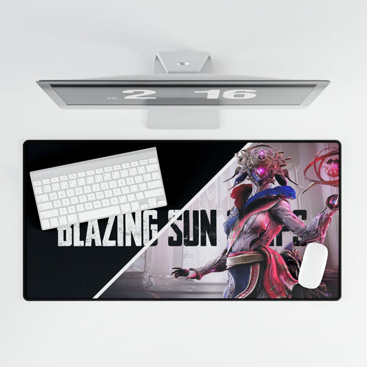 Blazing Sun Gaming Desk Mat - Playful Office Decor, Game Room Accessory, Nerd Gift, Work from Home Setup
