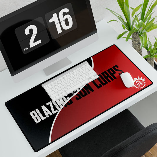 Blazing Sun Corps Desk Mat - Gamer Accessories, Office Decor, Gaming Setup, Custom Desk Pad, Mouse Pad